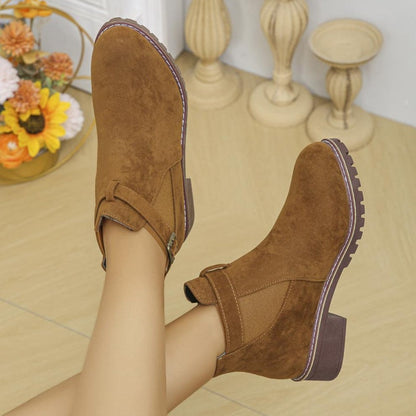 🎁 Hot Sale 49% OFF 🔥Women's Solid Elastic Low Heel Ankle Boots