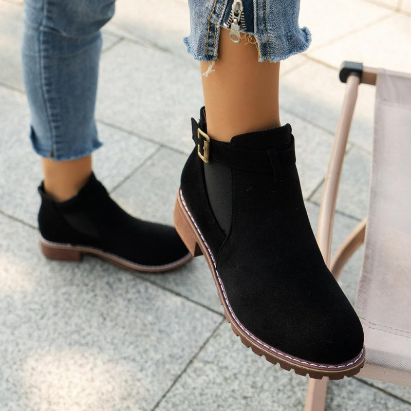 🎁 Hot Sale 49% OFF 🔥Women's Solid Elastic Low Heel Ankle Boots