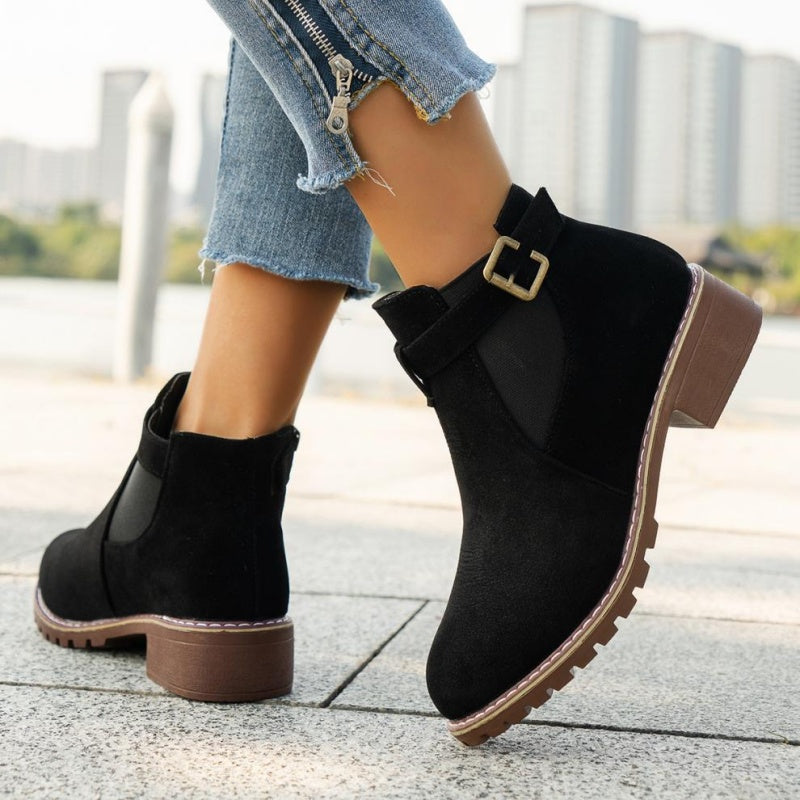 🎁 Hot Sale 49% OFF 🔥Women's Solid Elastic Low Heel Ankle Boots