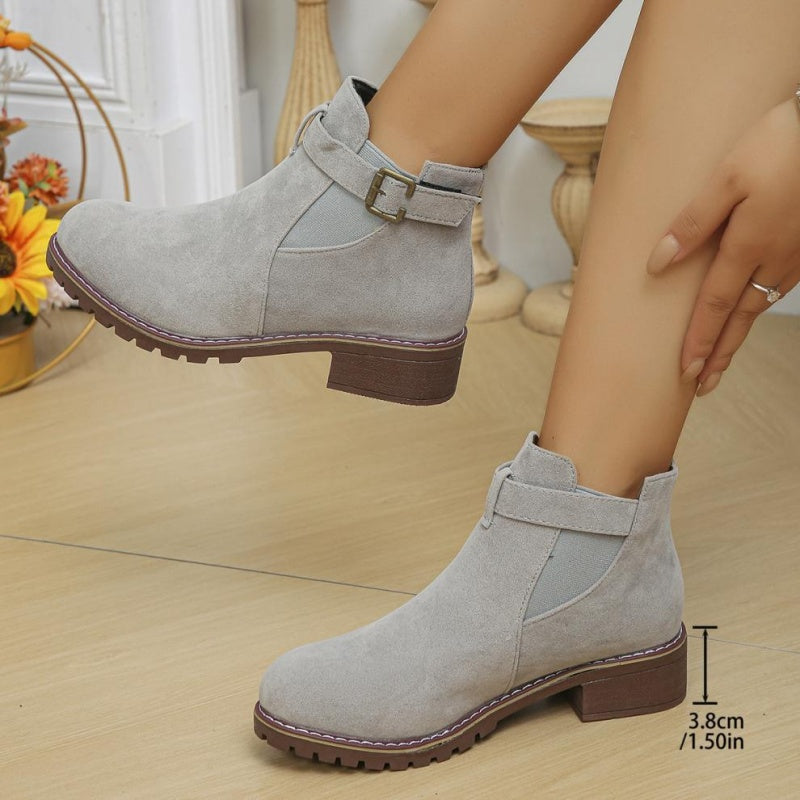🎁 Hot Sale 49% OFF 🔥Women's Solid Elastic Low Heel Ankle Boots