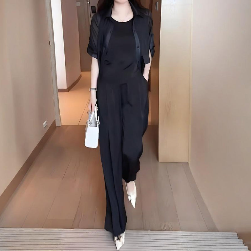 🔥2025 BEST SALE🔥💃Women's 3-Piece Shirt Jacket, Vest and Pants Set
