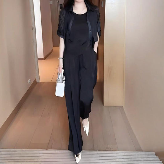 🔥2025 BEST SALE🔥💃Women's 3-Piece Shirt Jacket, Vest and Pants Set