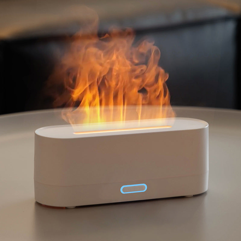 🔥Desktop Colorful Simulated Flame Aromatherapy Diffuser