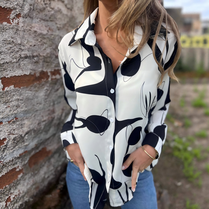 🍂Women's Artistic Print Loose Shirt