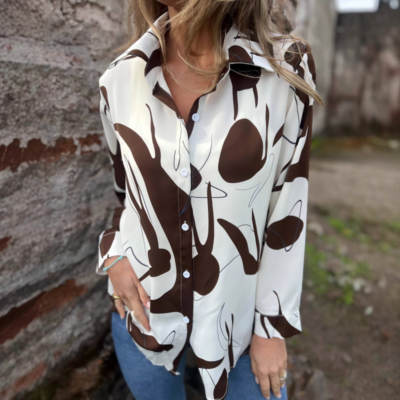 🍂Women's Artistic Print Loose Shirt
