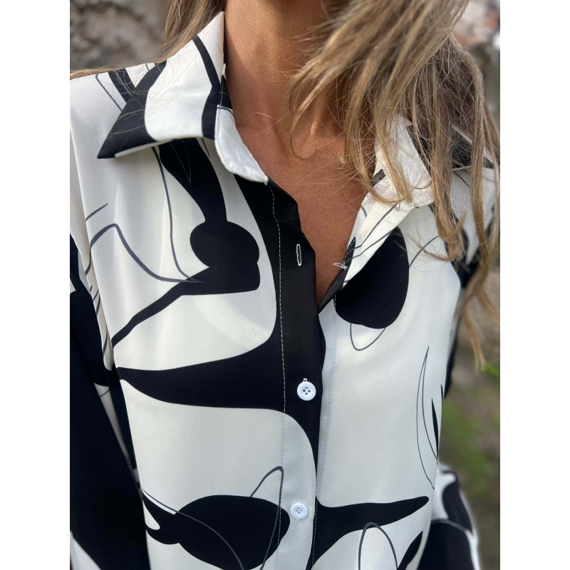 🍂Women's Artistic Print Loose Shirt