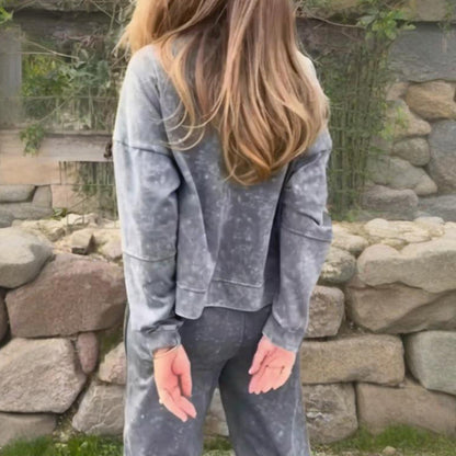 🍂Women's Crewneck Sweatshirt & Drawstring Pants Set