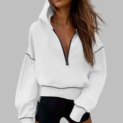 🍂Autumn Promotion 49%💕Women's Hooded Sweatshirt with Half zip