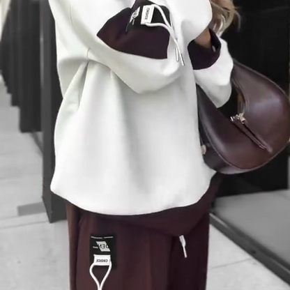 ❤️ Color-Block Pullover Hoodie & Jogger Pants Set