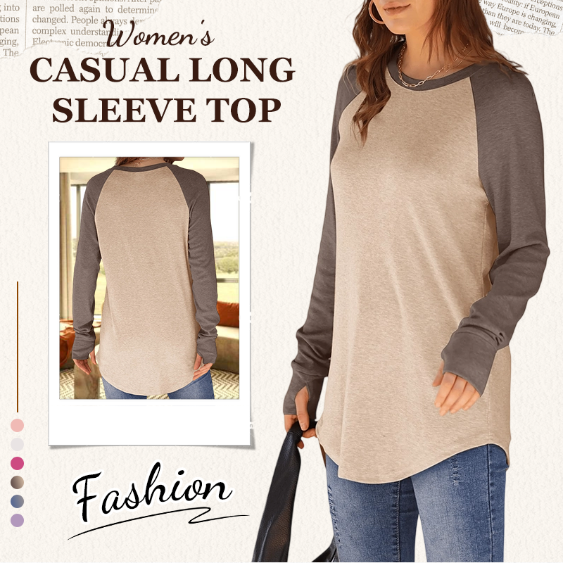 🌼Women's Casual Long Sleeve Round Neck Top