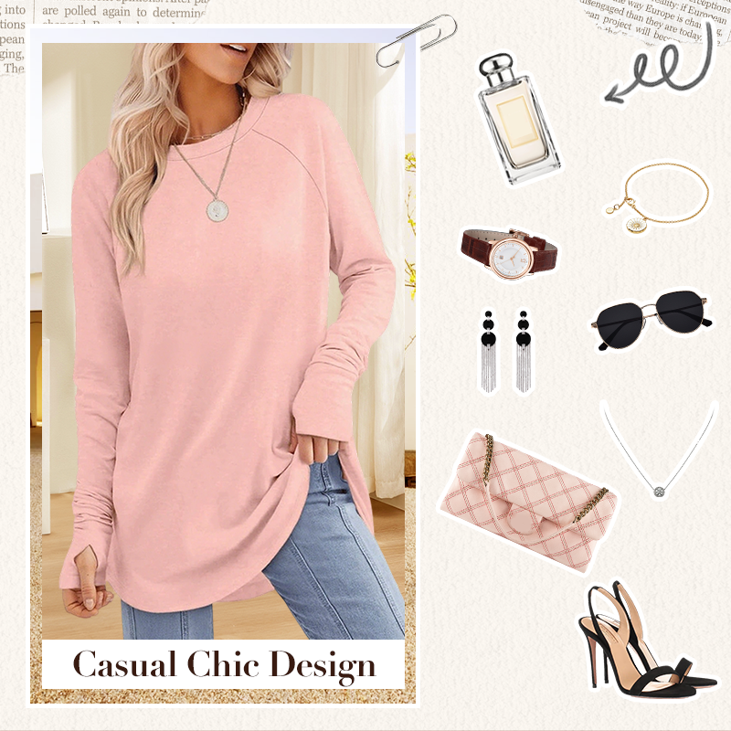 🌼Women's Casual Long Sleeve Round Neck Top