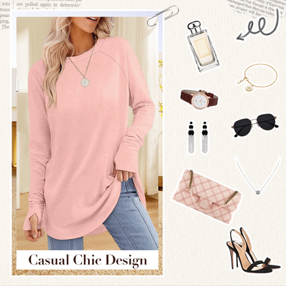 🌼Women's Casual Long Sleeve Round Neck Top