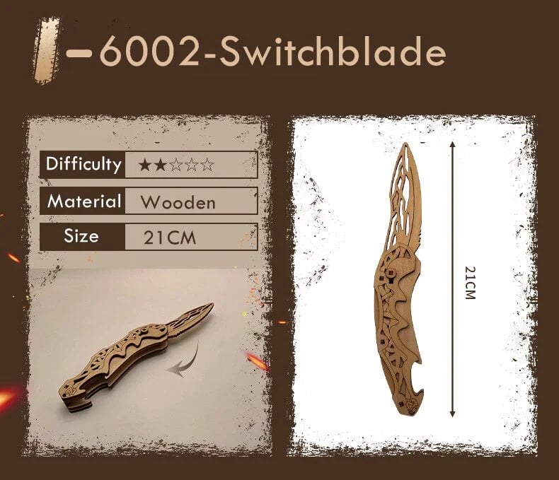 🎁 Hot Sale 49% OFF 🔥New Wooden Assembled Military Knife