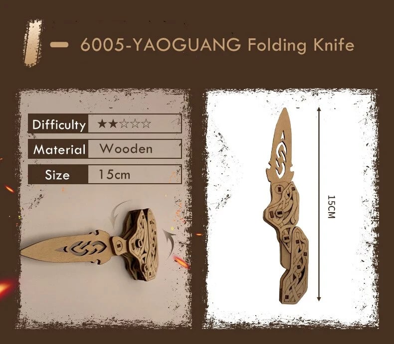 🎁 Hot Sale 49% OFF 🔥New Wooden Assembled Military Knife