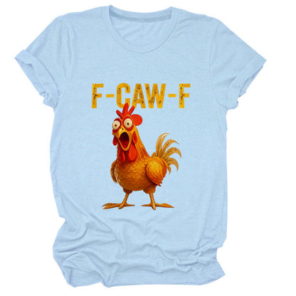 🔥LAST DAY SALE 49% OFF!!🐓F-Caw-F😍Humorous Chicken Pattern T-Shirt🖤