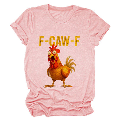 🔥LAST DAY SALE 49% OFF!!🐓F-Caw-F😍Humorous Chicken Pattern T-Shirt🖤
