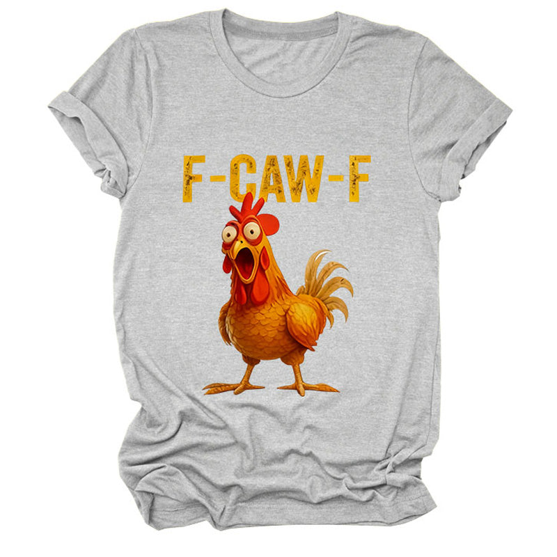 🔥LAST DAY SALE 49% OFF!!🐓F-Caw-F😍Humorous Chicken Pattern T-Shirt🖤