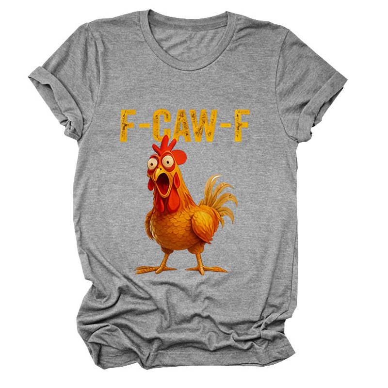🔥LAST DAY SALE 49% OFF!!🐓F-Caw-F😍Humorous Chicken Pattern T-Shirt🖤