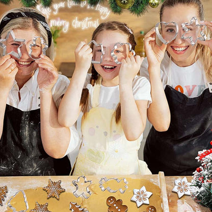 🌈24-Piece Stainless Steel Christmas Cookie Cutters Set