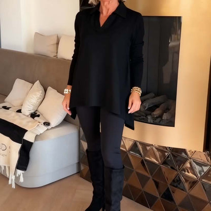 🎁 Hot Sale 49% OFF 🔥Women's Casual Lapel Long Sleeve Top