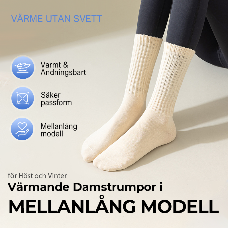 Warm Women's Mid-Length Socks for Fall and Winter
