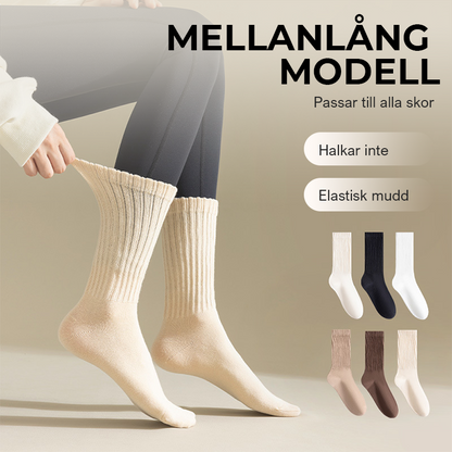 Warm Women's Mid-Length Socks for Fall and Winter