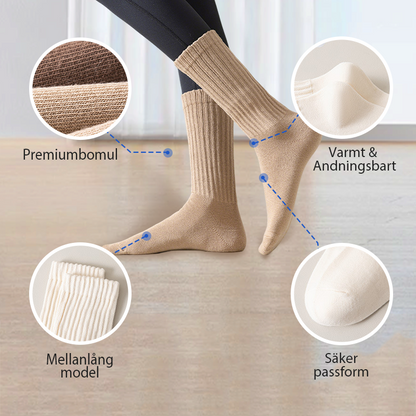Warm Women's Mid-Length Socks for Fall and Winter