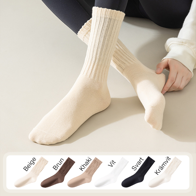 Warm Women's Mid-Length Socks for Fall and Winter