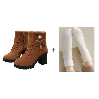 🚀Women's Thick Warm Chunky Heel Boots👢