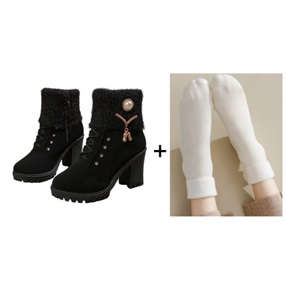 🚀Women's Thick Warm Chunky Heel Boots👢