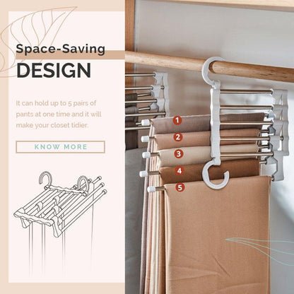 (💗Special Offer Now) Household Multifunctional Telescopic Folding Multi-layer Pants Storage Rack