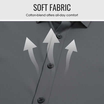 🍂Men's Solid Color Lapel Long Sleeve Button-Down Shirts