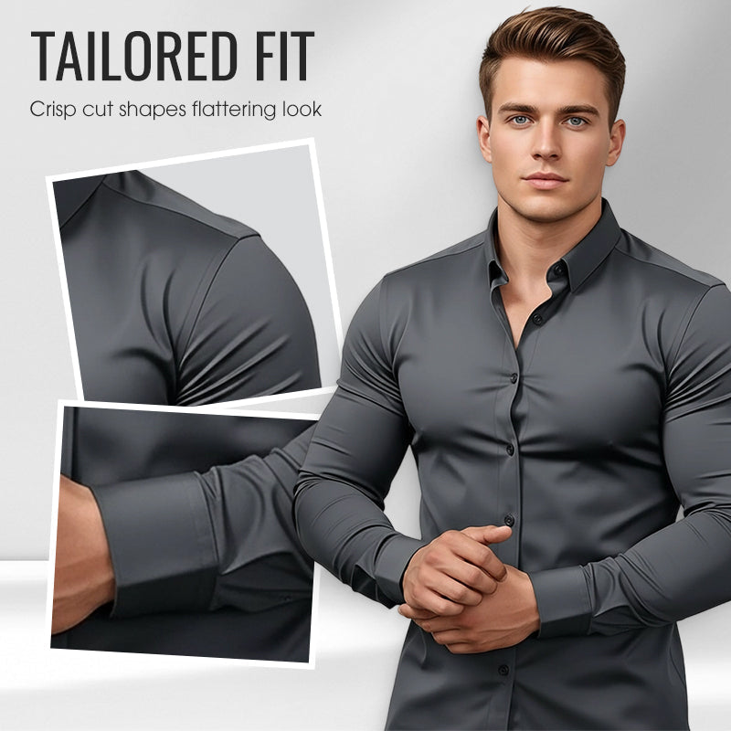 🍂Men's Solid Color Lapel Long Sleeve Button-Down Shirts