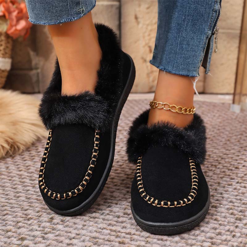🍂Fuzzy Closed Back Slippers for Women