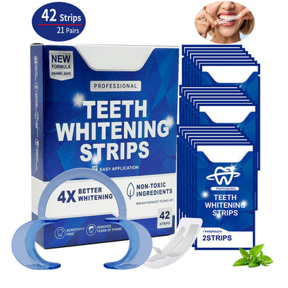 🎁Here it comes! Here it comes! Surprise price!💥Gentle & Effective Teeth Whitening Strips Set