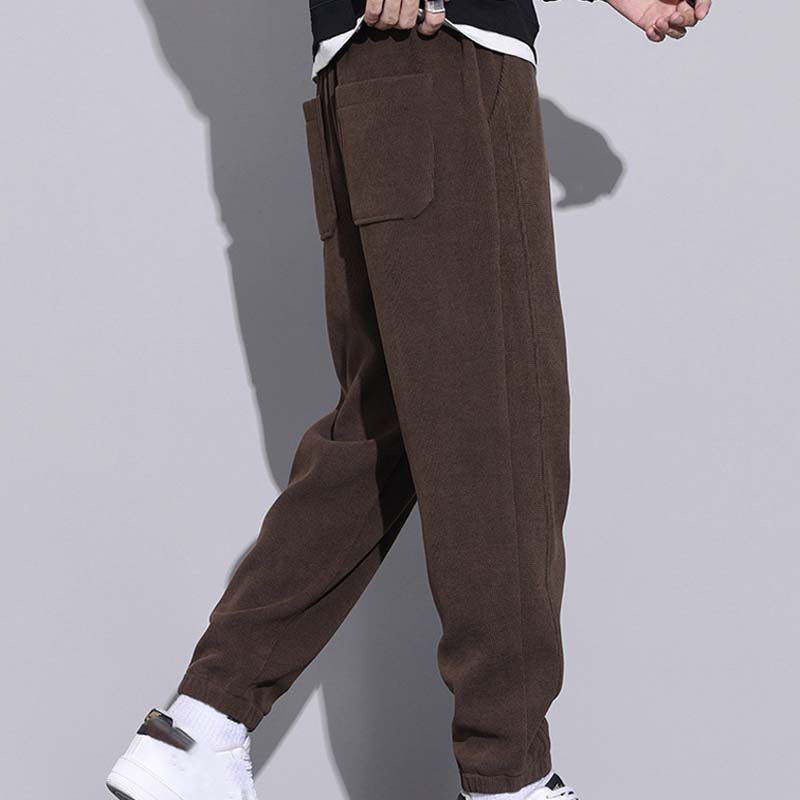🔥49% OFF👖Tapered Drawstring Corduroy Pants with Pockets