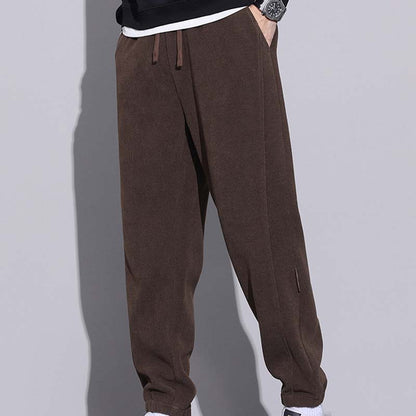🔥49% OFF👖Tapered Drawstring Corduroy Pants with Pockets