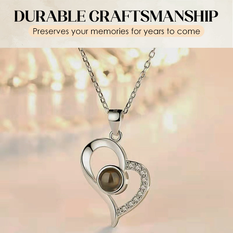 🌹100 Languages “I Love You” Projection Heart Pendant Necklace💕
