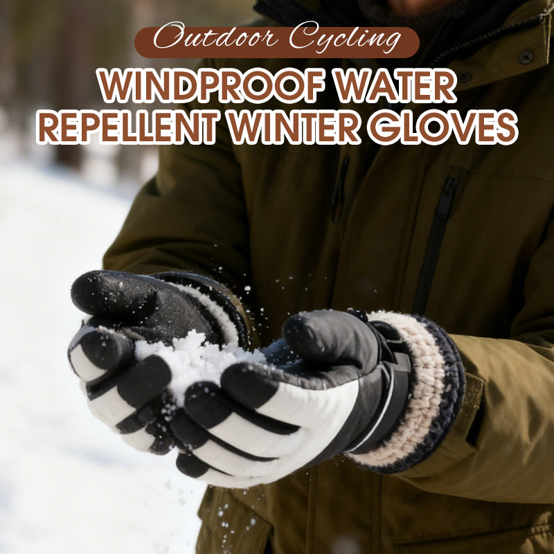 Windproof Water-Repellent Winter Gloves for Outdoor Cycling