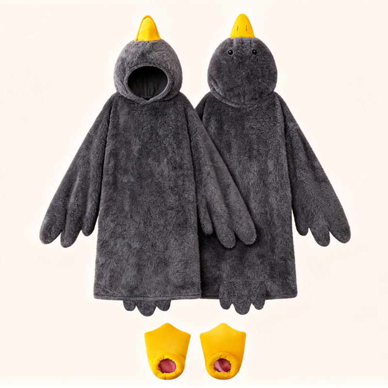 Unisex Funny Goose Hooded Robe