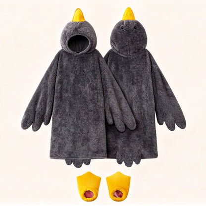 Unisex Funny Goose Hooded Robe