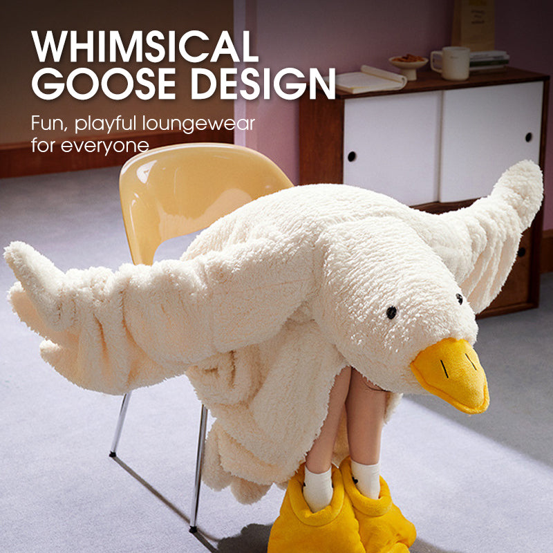 Unisex Funny Goose Hooded Robe