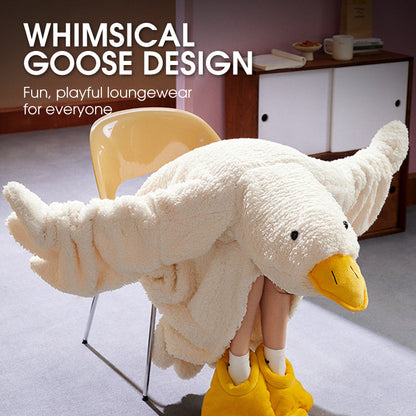 Unisex Funny Goose Hooded Robe