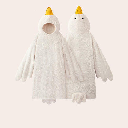 Unisex Funny Goose Hooded Robe