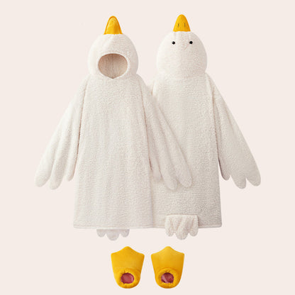 Unisex Funny Goose Hooded Robe