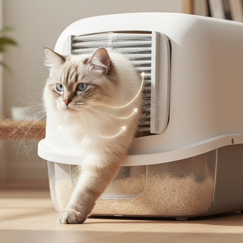 ⏳Limited-time 50% off🔥 Cat Litter Box Hair Filter Door