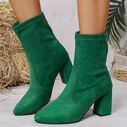 🍂Women's Chunky Heel Pointed Toe Ankle Boots