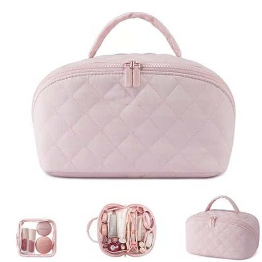 Large Capacity Portable Makeup Bag with Handle