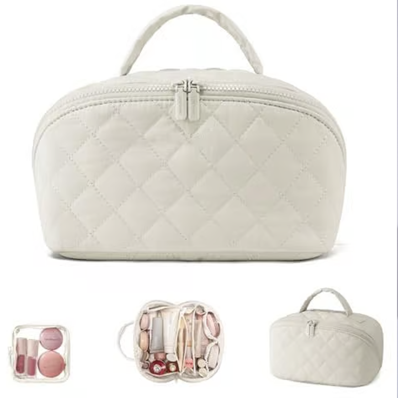 Large Capacity Portable Makeup Bag with Handle