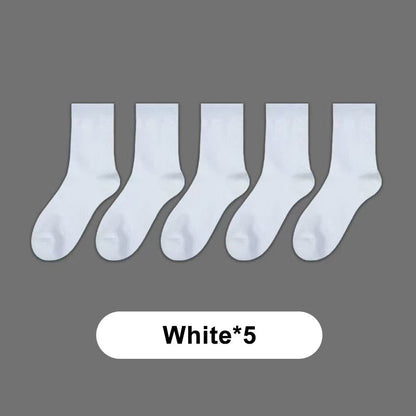 Men's Anti-Odor Graphene Crew Socks - 5 Pairs/Set